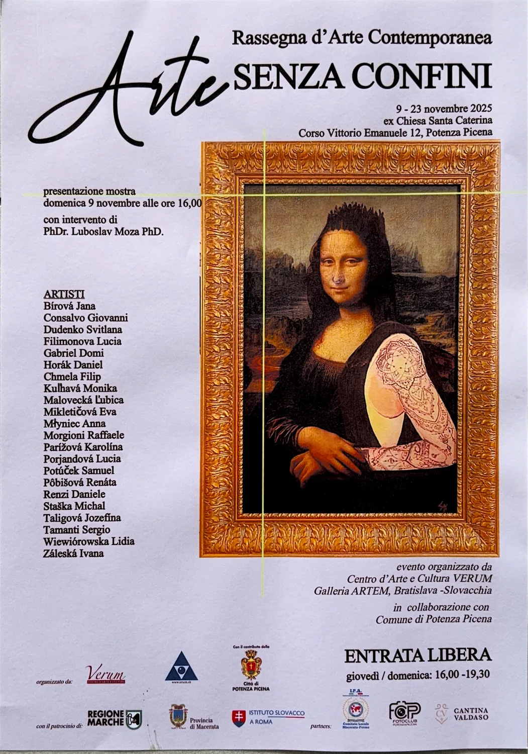 Arte Senza Confini — plagát výstavy